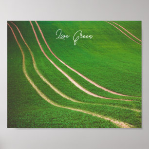 Groene velden poster