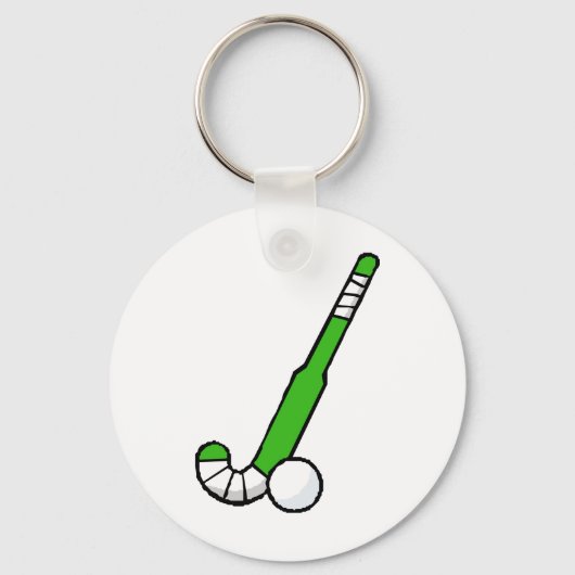 Groene Veldhockey-toets Sleutelhanger (Voorkant)