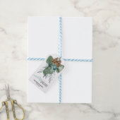 Groene Velvet Bow Juniper Sugar Cones kerst Cadeaulabel (Met Touw)