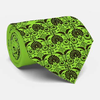 groene ventilatoren en varenprint stropdas