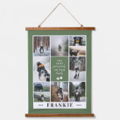 Groene verf drukt ons hart met herinneringskoeling hangend wandkleed (Voorkant)