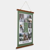 Groene verf drukt ons hart met herinneringskoeling hangend wandkleed (Gebogen)