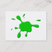 Groene verf splodge visitekaartje (Achterkant)