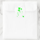 Groene verfspleet vierkante sticker (Tas)