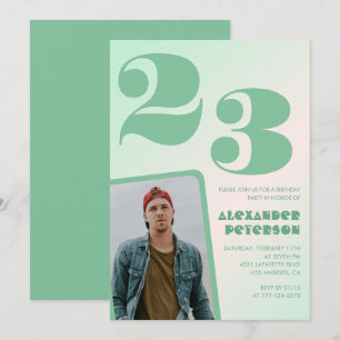 Groene verloop uitnodigingen voor 23ste verjaardag