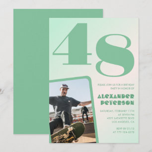 Groene verloop uitnodigingen voor 48ste verjaardag