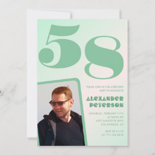 Groene verloop uitnodigingen voor 58ste verjaardag