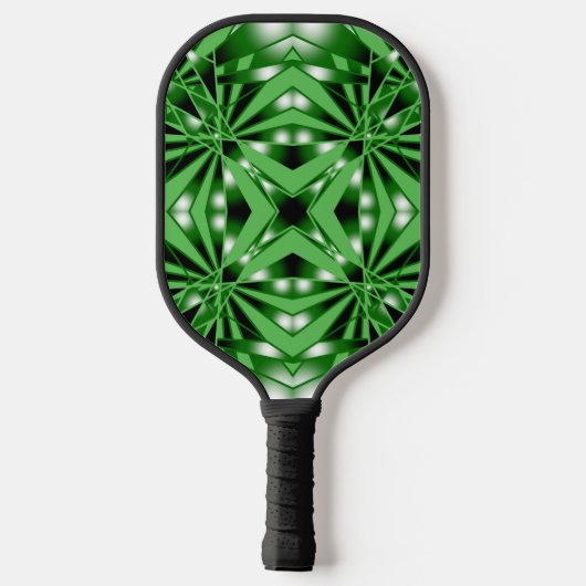 Groene verloopkleur gevulde perspectieftekening pickleball paddle (Achterkant)