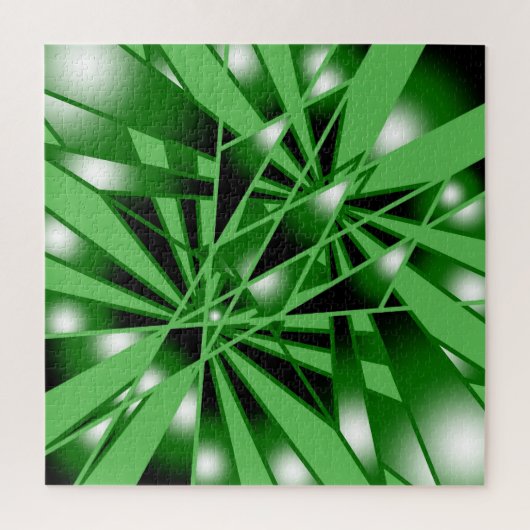 Groene verloopkleur Vulling Kunstperspectieftekeni Legpuzzel (Verticaal)