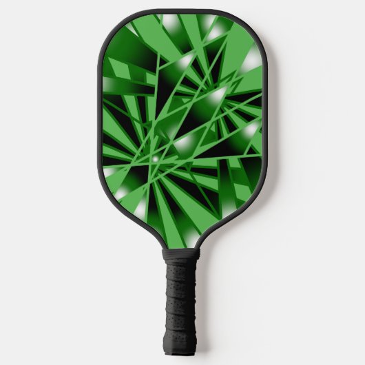 Groene verloopkleur Vulling Kunstperspectieftekeni Pickleball Paddle (Achterkant)