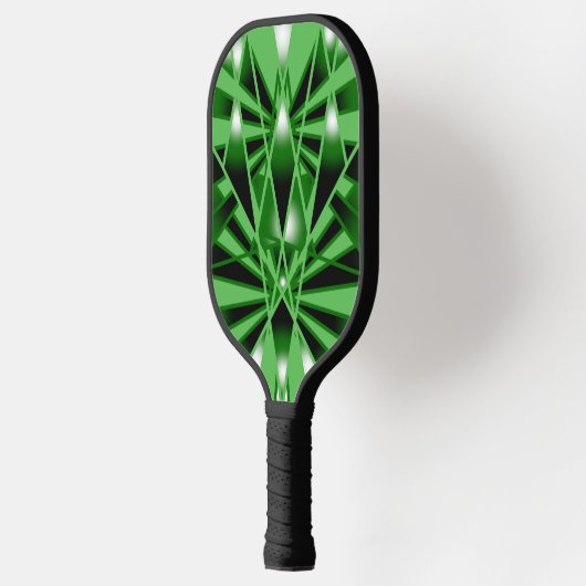 Groene verloopkleur Vulling Kunstperspectieftekeni Pickleball Paddle (Links)