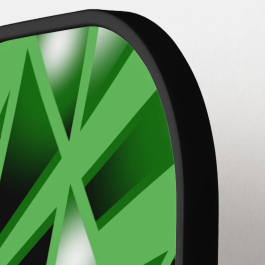 Groene verloopkleur Vulling Kunstperspectieftekeni Pickleball Paddle (Links Detail)