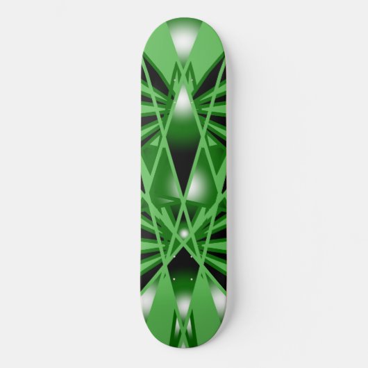 Groene verloopkleur Vulling Kunstperspectieftekeni Skateboard (Voorkant)