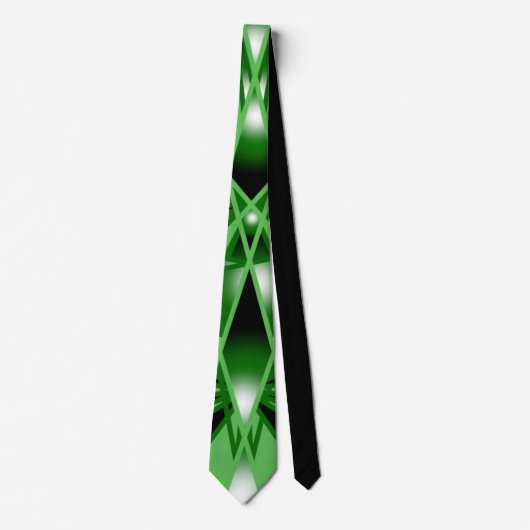 Groene verloopkleur Vulling Kunstperspectieftekeni Stropdas (Voorkant)