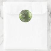 Groene versiering met Snowflakes Sticker (Tas)