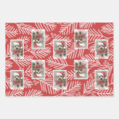 Groene vertakkingen Merry Calligraphy Photo white  Inpakpapier Vel (Voorkant 2)