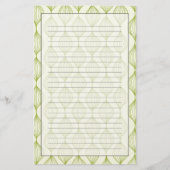 Groene verticale ogeenpatroonachtergrond briefpapier (Voorkant)