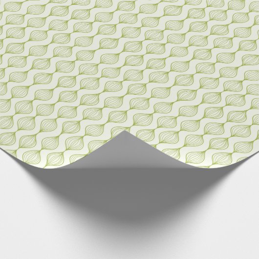 Groene verticale ogeenpatroonachtergrond cadeaupapier (Hoek)