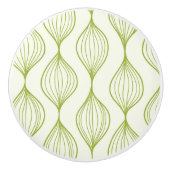 Groene verticale ogeenpatroonachtergrond keramische knop (Voorkant)