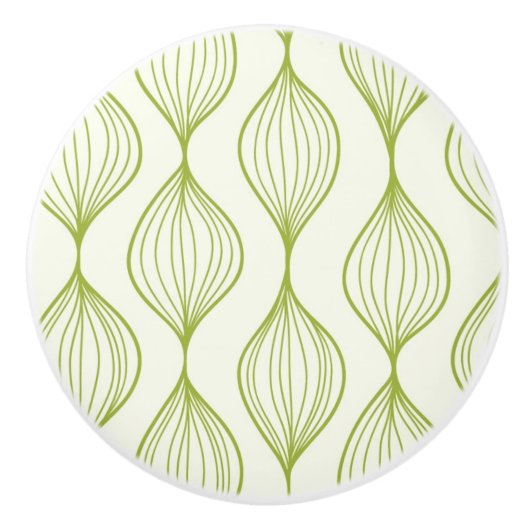 Groene verticale ogeenpatroonachtergrond keramische knop (Voorkant)