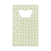 Groene verticale ogeenpatroonachtergrond kredietkaart flessenopener (Achterkant)