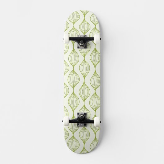 Groene verticale ogeenpatroonachtergrond skateboard (Voorkant)