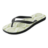 Groene verticale ogeenpatroonachtergrond teenslippers (Schuin)