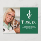 Groene Veterinair Foto Aangepaste Dank Je Briefkaart (Voorkant)