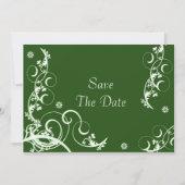 Groene vier sparen de Datum Save The Date (Voorkant)