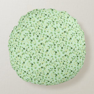 Groene vierbladige klavers St. Patrick's Day Rond Kussen