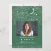 Groene Viering van het Leven Begrafenis Foto Kaart (Voorkant)