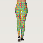 Groene vierkanten leggings (Achterkant)