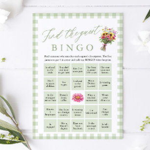 Groene Vind de gast bingobrandsjesspel bruidsfeest Kaart