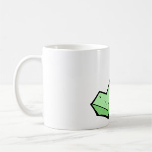 Groene Vink Markering Symbool Koffiemok