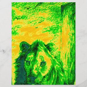 Groene Vintage Lion simba Hakunamatata Simba Marar