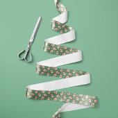 Groene Vintage Retro Kerstman Kerst Lint