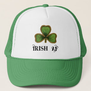 Groene Vintage Shamrock Irish AF St Patrick's Day Trucker Pet