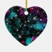 Groene Violet Galaxy Star Milky Way Keramisch Ornament (Voorkant)