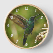 Groene Violet Oar Wall klok (Voorkant)