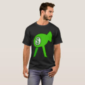Groene vis met poten t-shirt (Voorkant volledig)