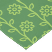 Groene vlakke bloem tuin patroon tafelkleed (Gekanteld)