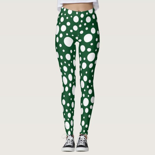 Groene Vlekken Leggings (Voorkant)