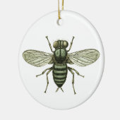 groene vlieg keramisch ornament (Links)