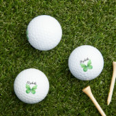 groene vlinder aangepaste naam dames golfballen (Insitu Gras)