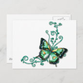 groene vlinder briefkaart (Voorkant / Achterkant)