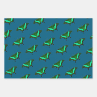 Groene Vlinder Inpakpapier Vel