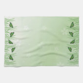 Groene vlinder lichtgroen - romantisch theedoek (Horizontaal)