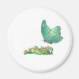 Groene vlinder magneet