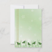 Groene vlinder op lichtgroen - bedankkaart (Achterkant)