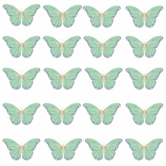 Groene vlinder sticker : knippen en gebruiken (Voorkant)